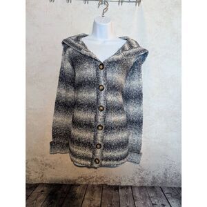 NorthCrest button down hooded sweater XL